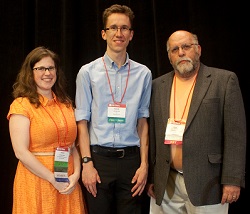 RESNA volunteer Emma Smith, award-winner Garrett Kryt, and TREAT representative Jerry Weisman RESNA volunteer Emma Smith, award-winner Garrett Kryt, and TREAT representative Jerry Weisman