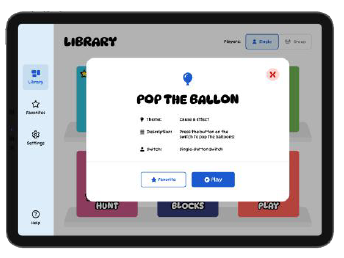 Information displayed when a game is selected