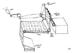 This drawing shows the concept selected as the final design concept. It was generated using the C � sketch method. A small diameter roller is the separating mechanism. 
