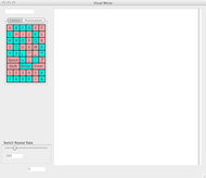The Visual Morse Prototype has an alphabetic array on the left and a text entry area on the right.